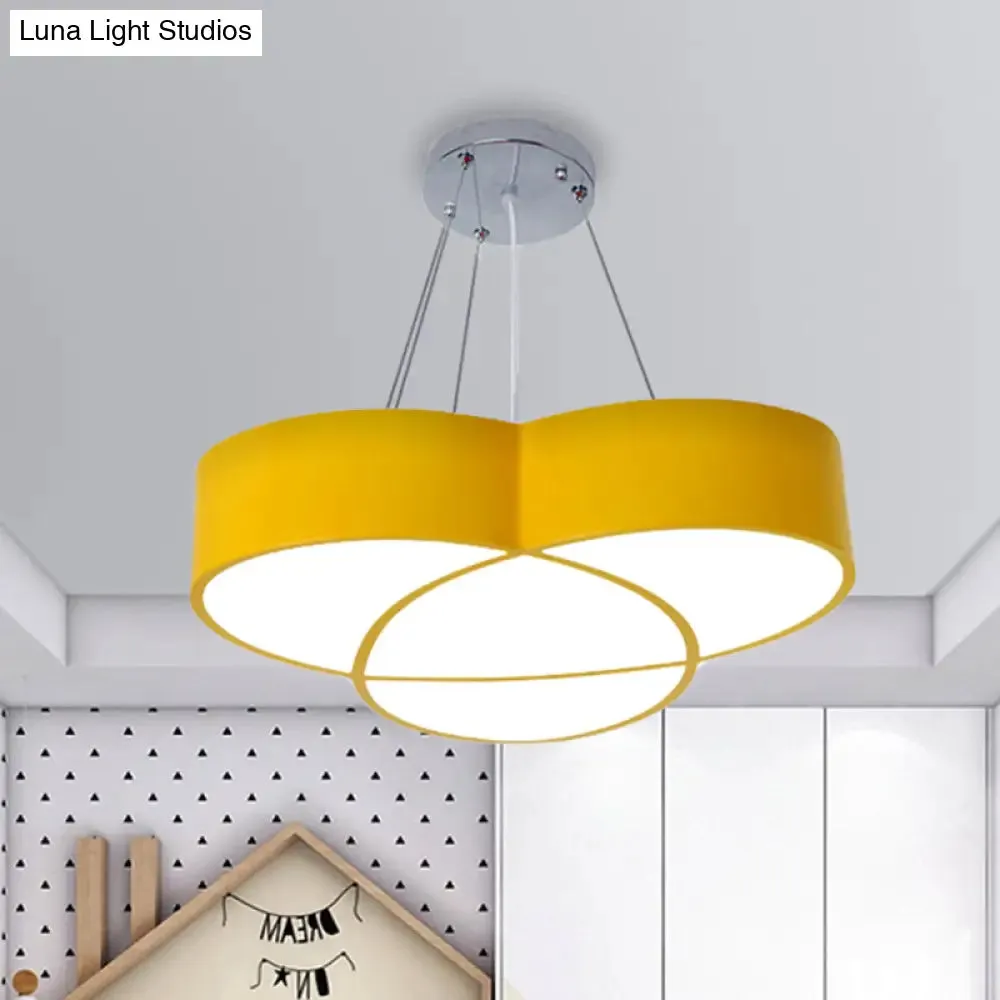 Flower Pendant Light - Creative Metal & Acrylic Lamp for Nursing Room