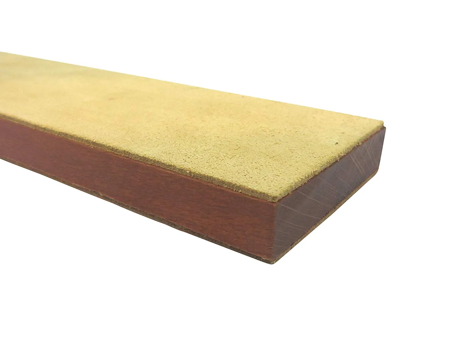 French 2-Sided 3" x 10" Leather Strop with 1.2oz Chromium Oxide 0.5 Micron Polishing Compound Bar