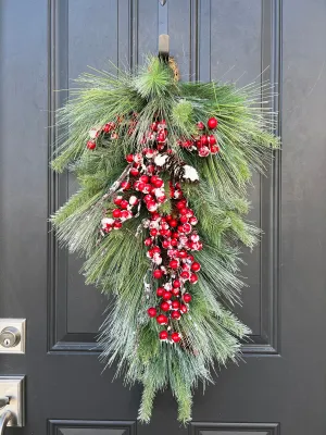 Frosted Berry Pine Swag Wreath