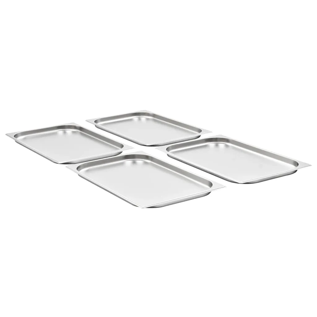 Gastronorm Containers 4 pcs GN 1/1 20 mm Stainless Steel