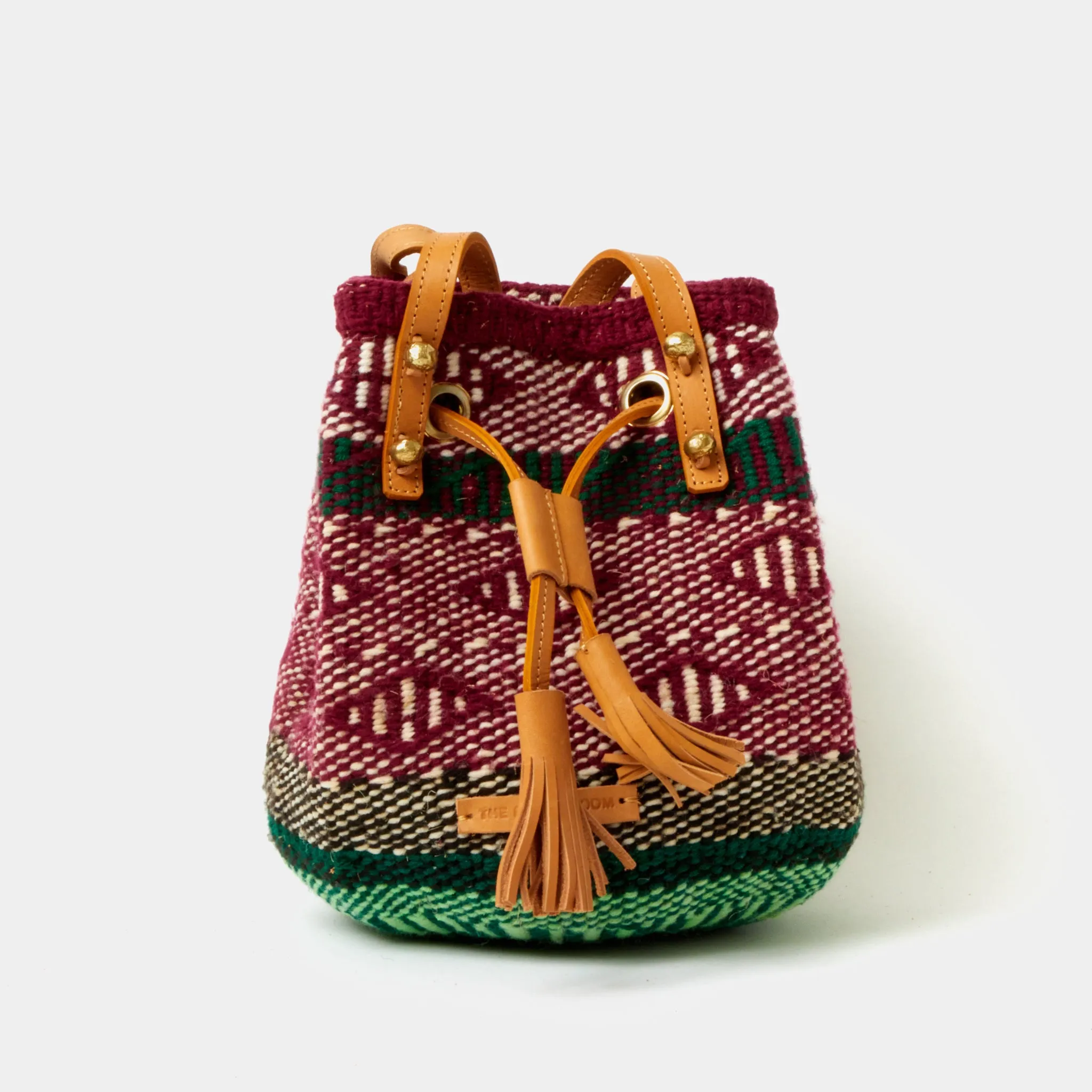 Handwoven Crossbody Bucket Bag