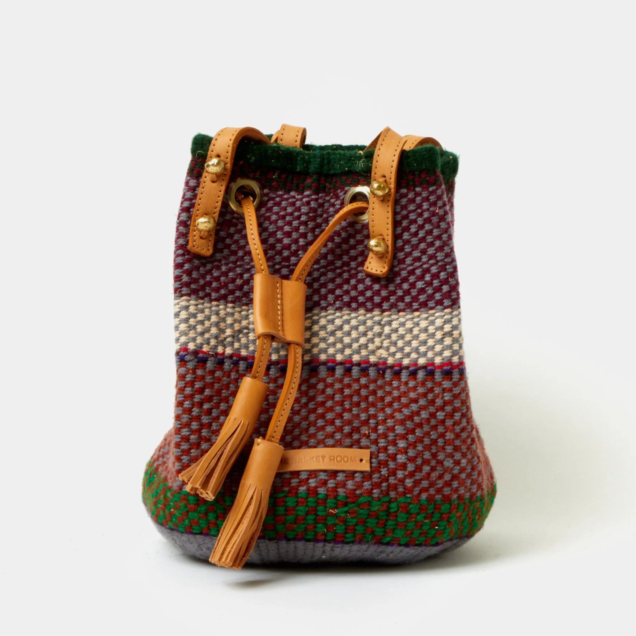 Handwoven Crossbody Bucket Bag