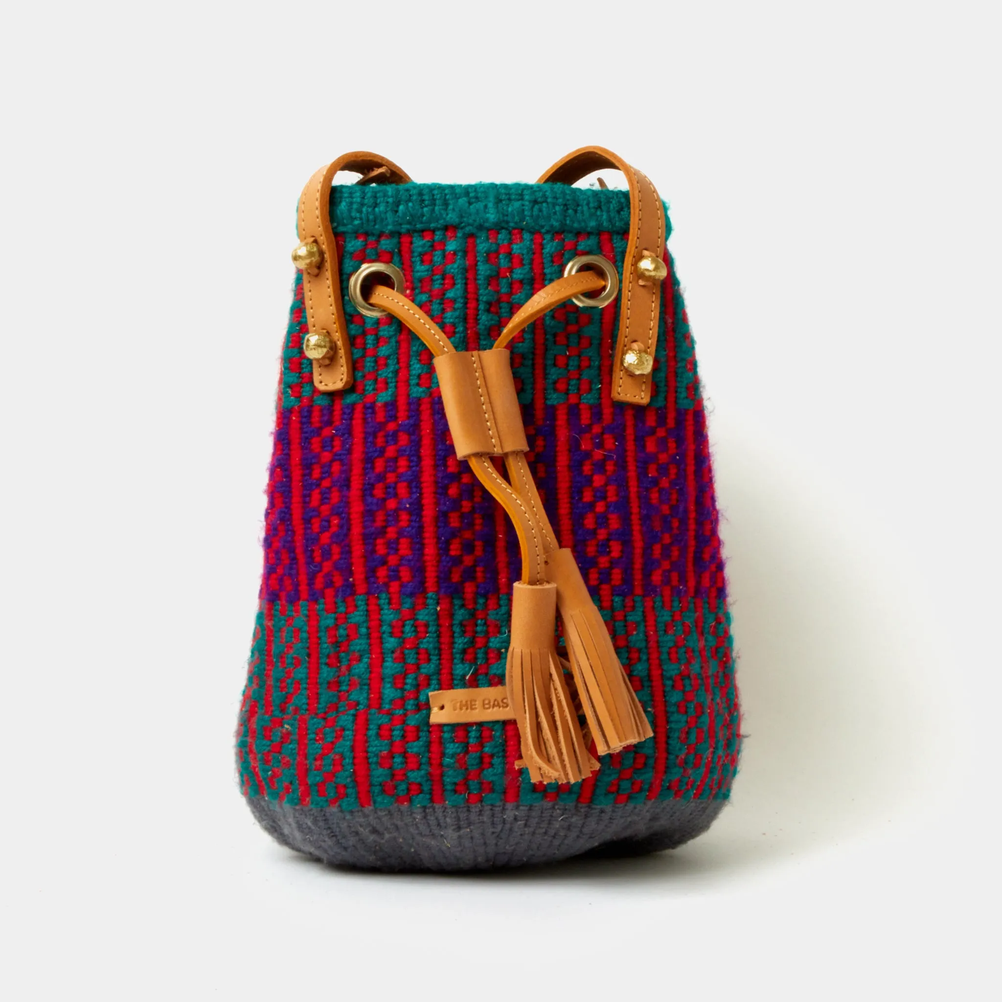 Handwoven Crossbody Bucket Bag