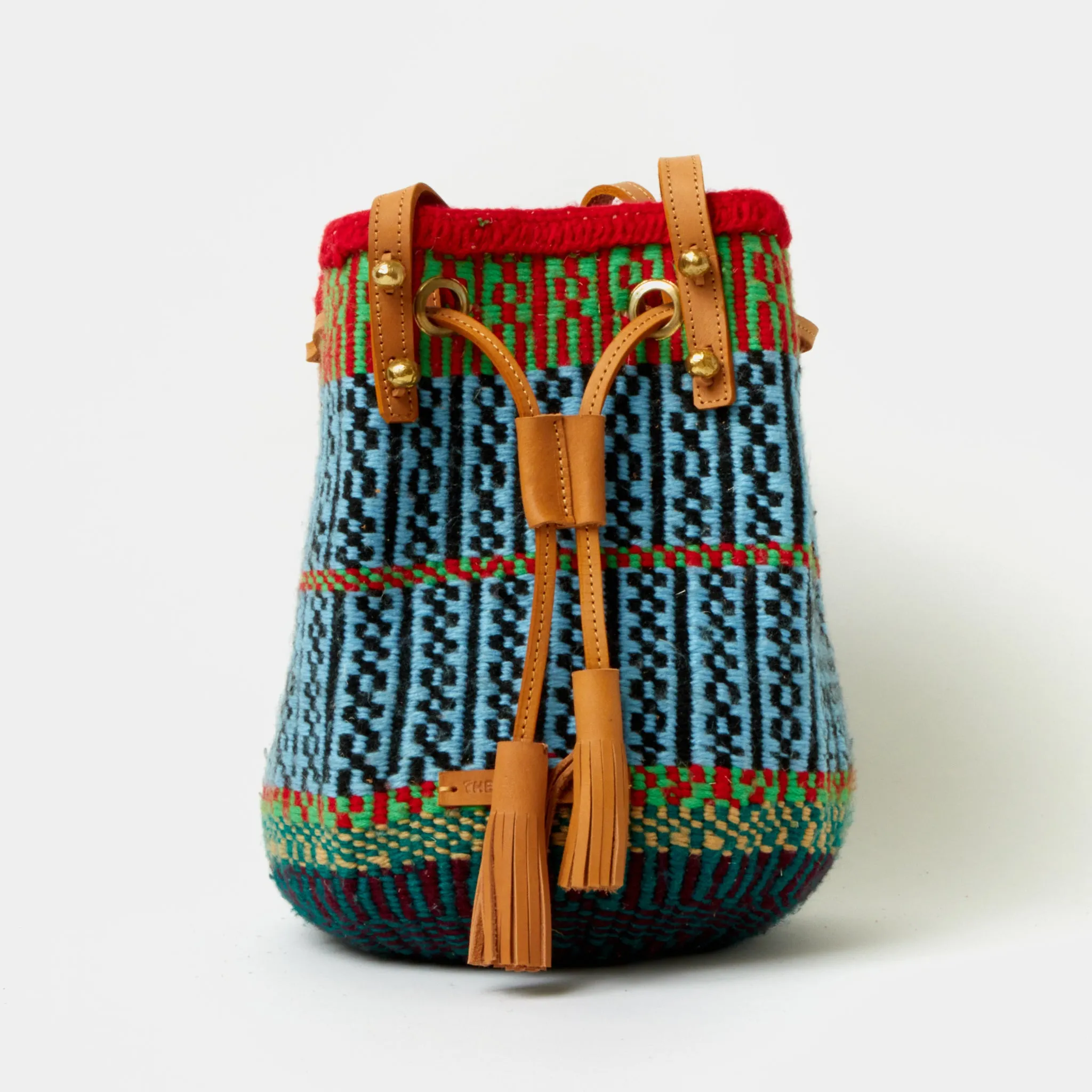 Handwoven Crossbody Bucket Bag