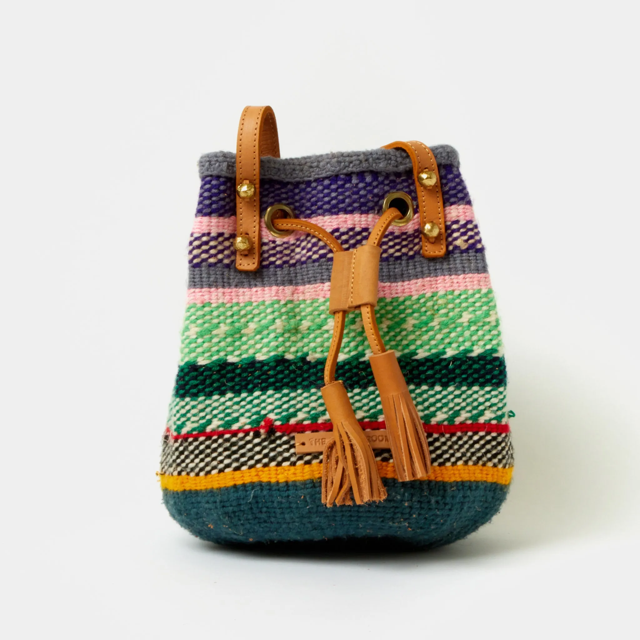 Handwoven Crossbody Bucket Bag