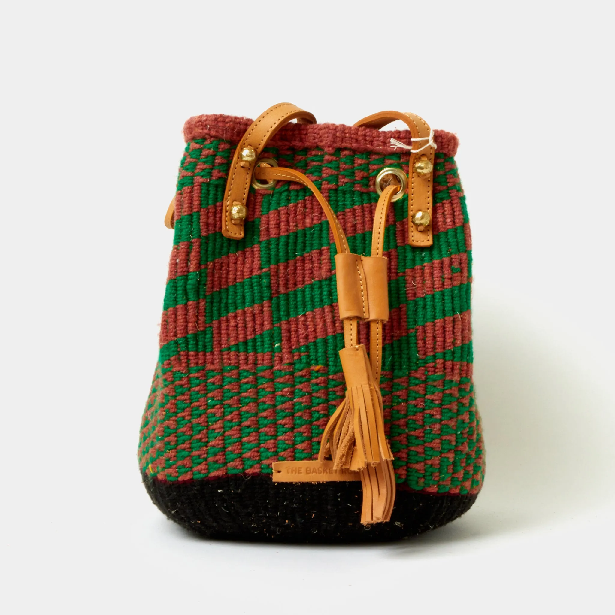 Handwoven Crossbody Bucket Bag