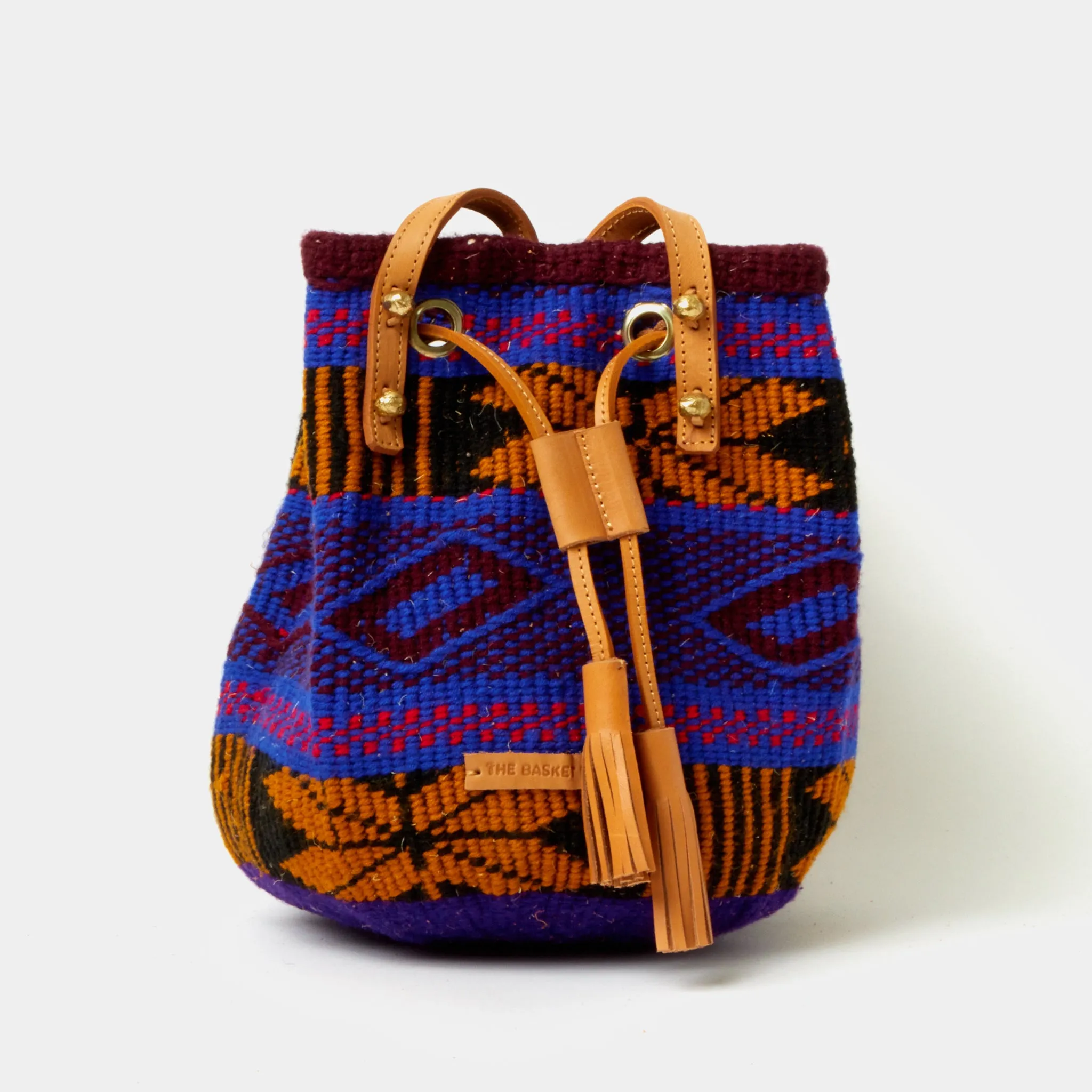 Handwoven Crossbody Bucket Bag