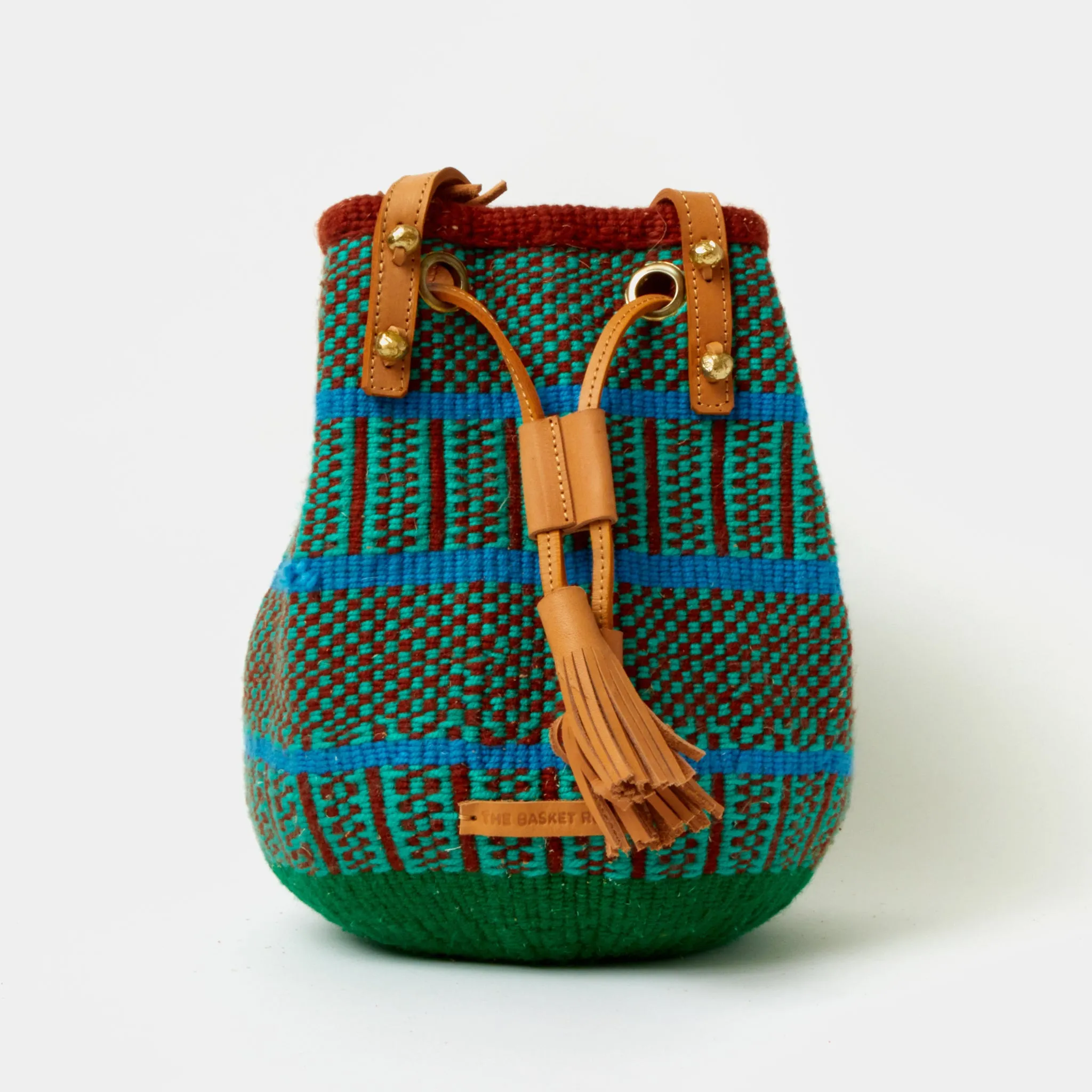 Handwoven Crossbody Bucket Bag