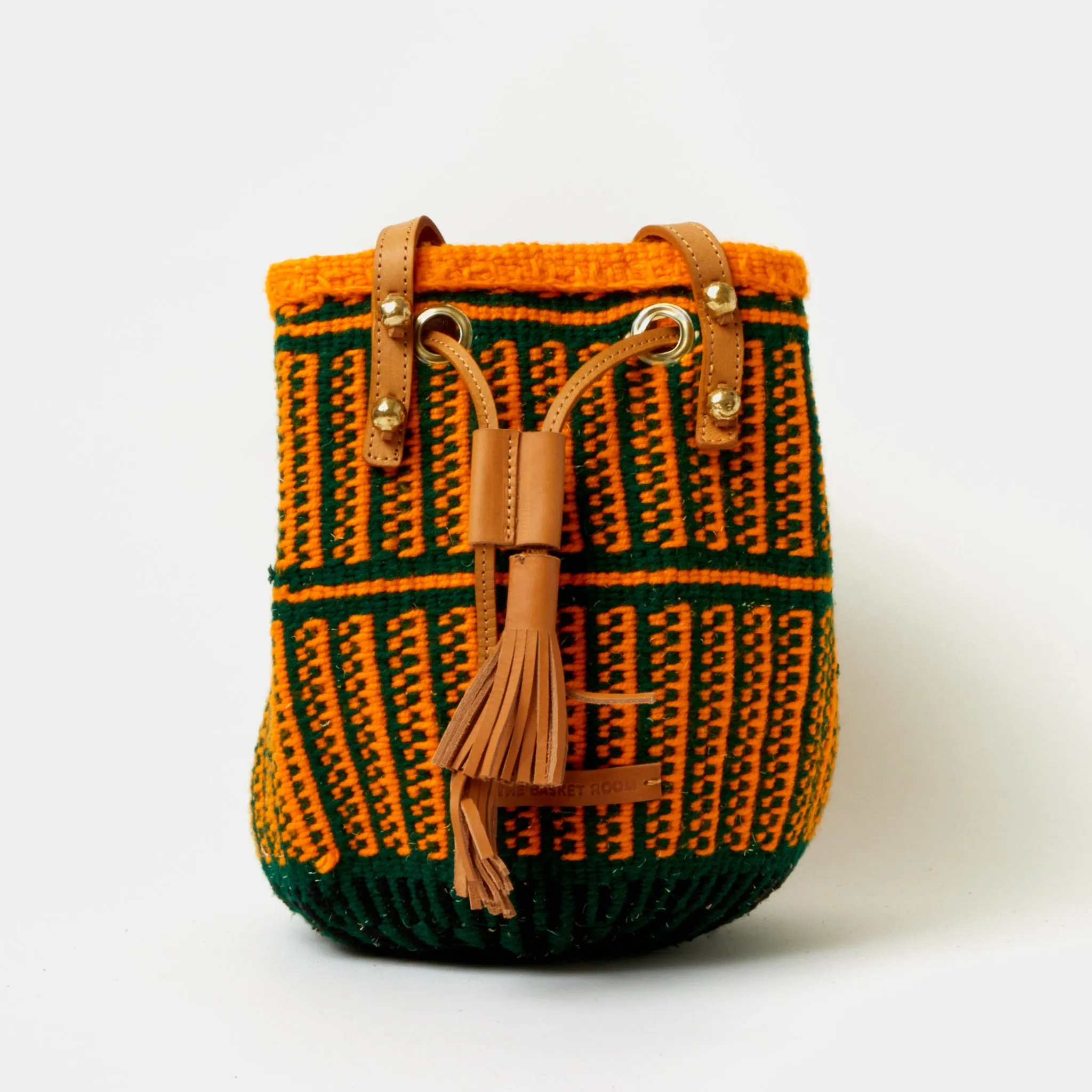 Handwoven Crossbody Bucket Bag