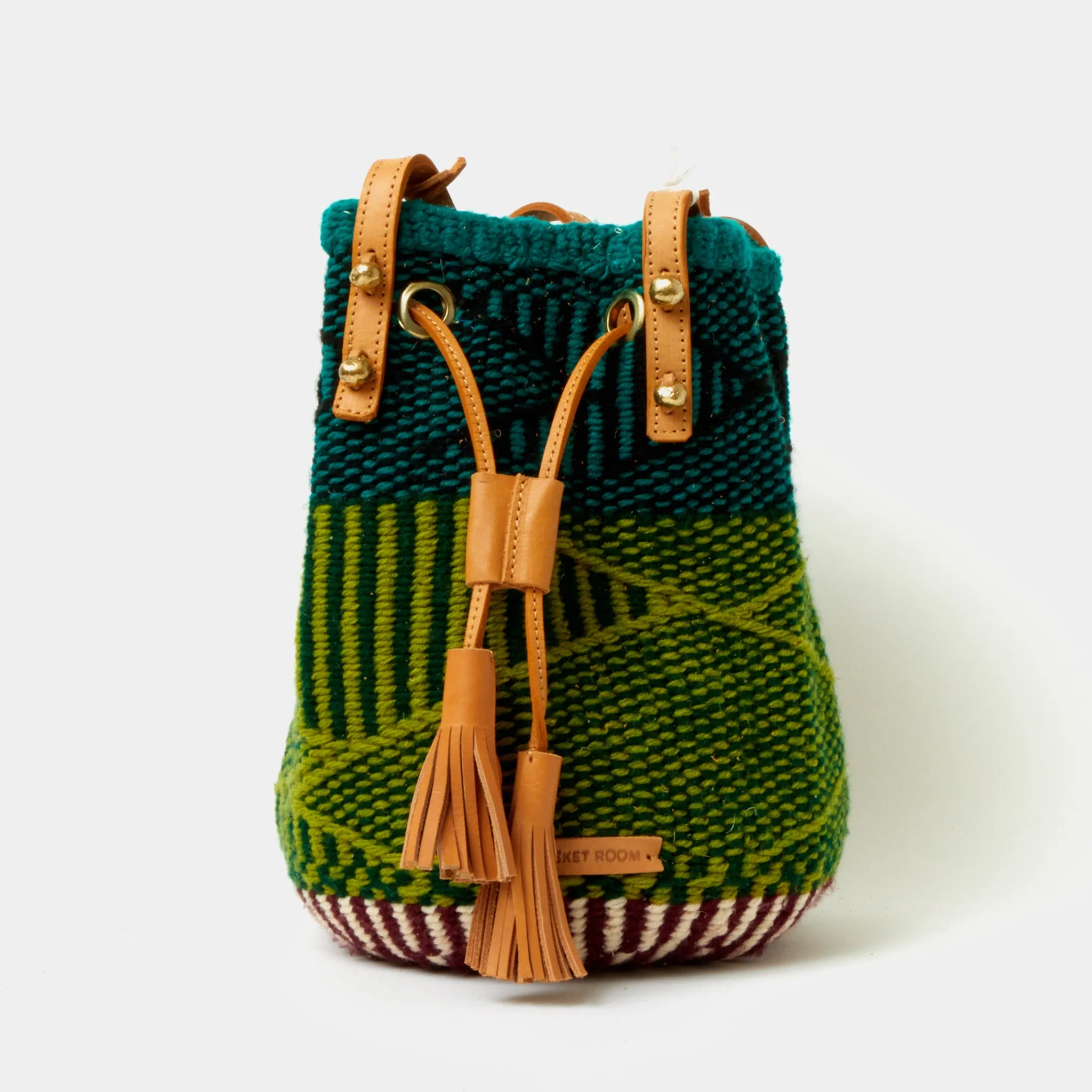 Handwoven Crossbody Bucket Bag