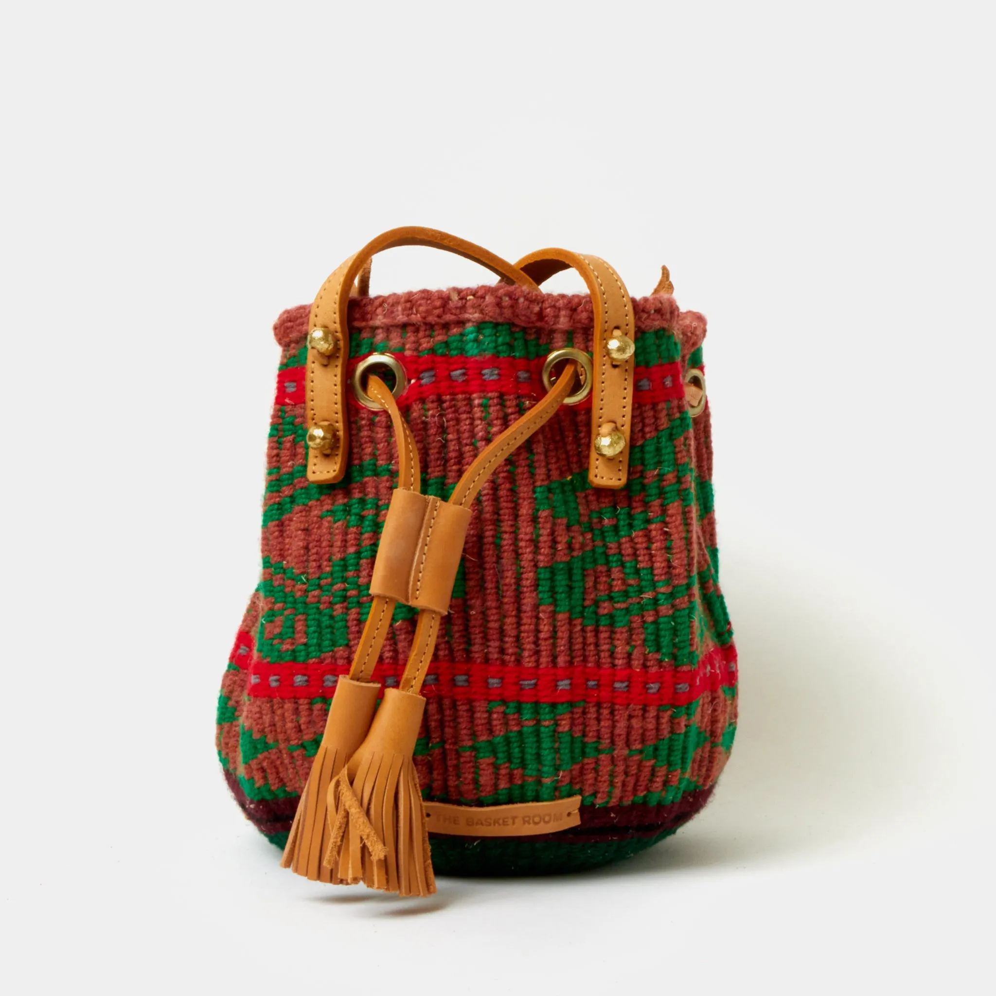 Handwoven Crossbody Bucket Bag