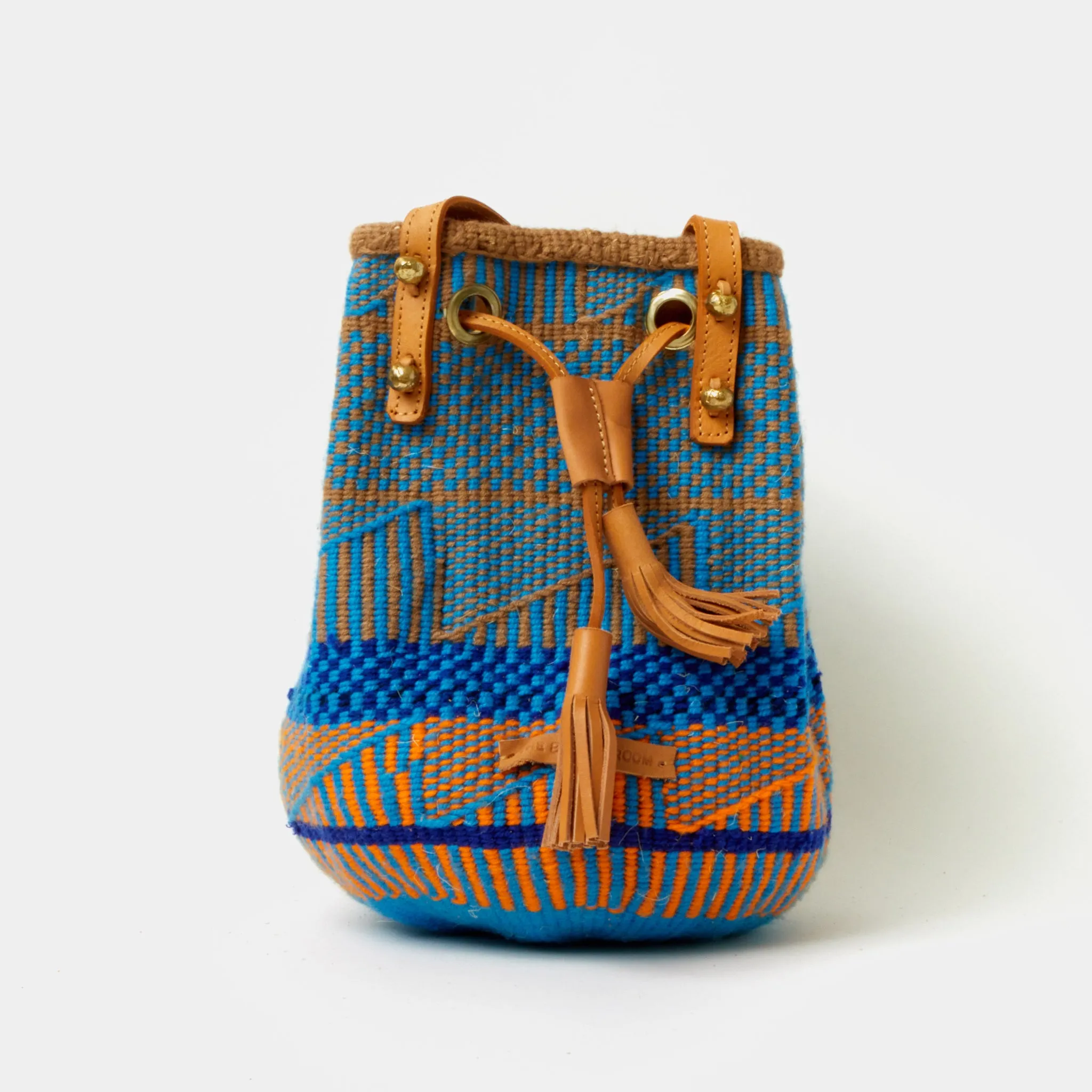 Handwoven Crossbody Bucket Bag