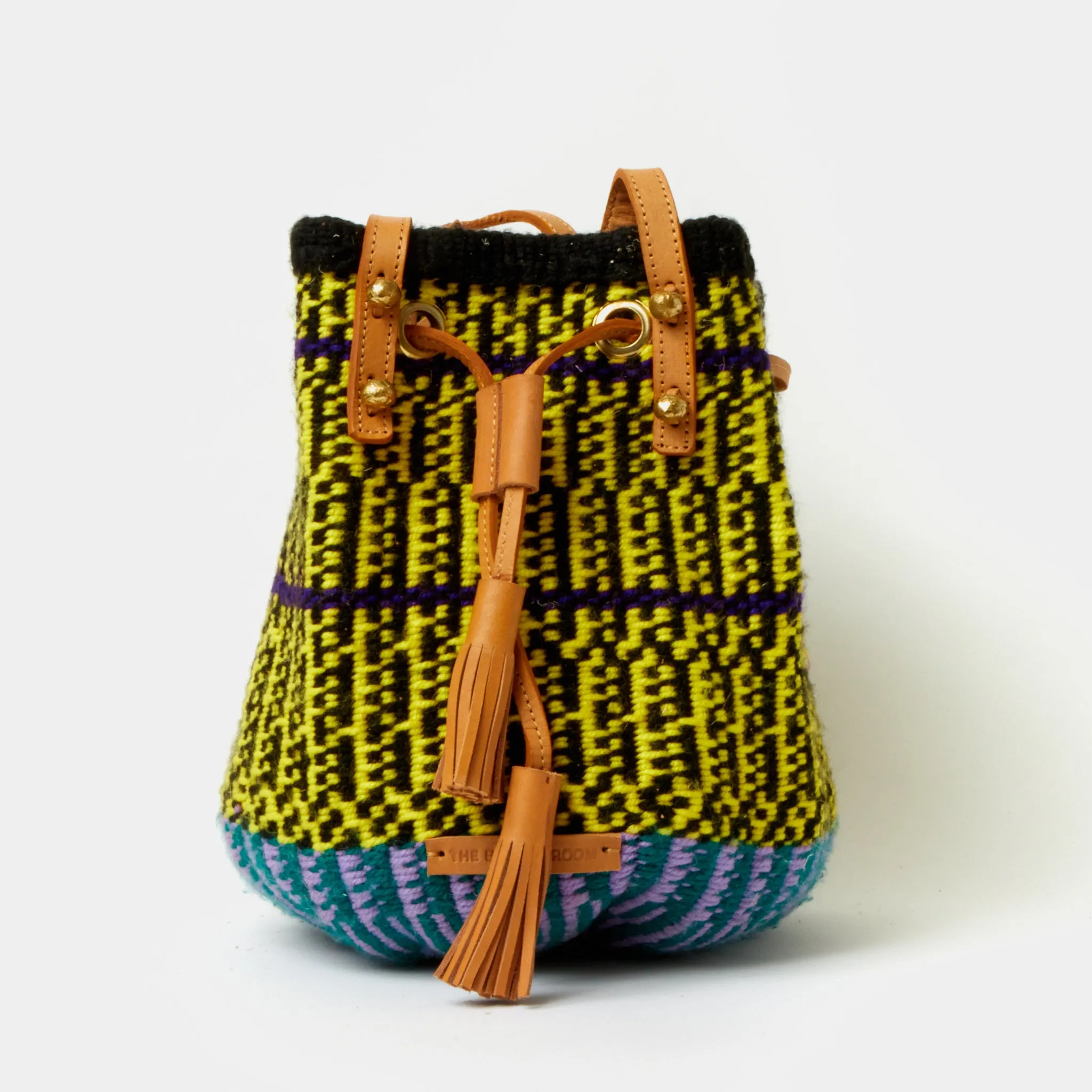 Handwoven Crossbody Bucket Bag