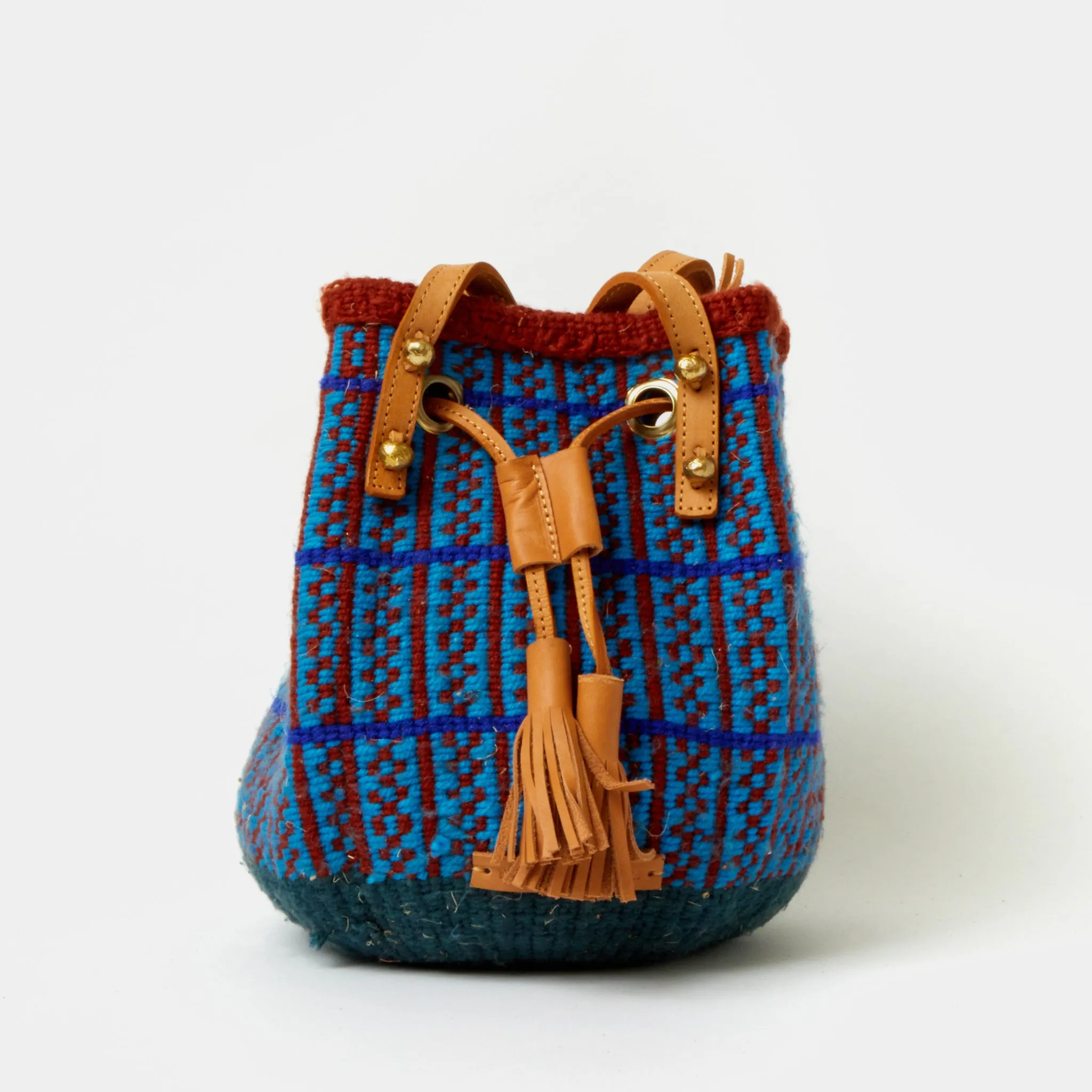 Handwoven Crossbody Bucket Bag