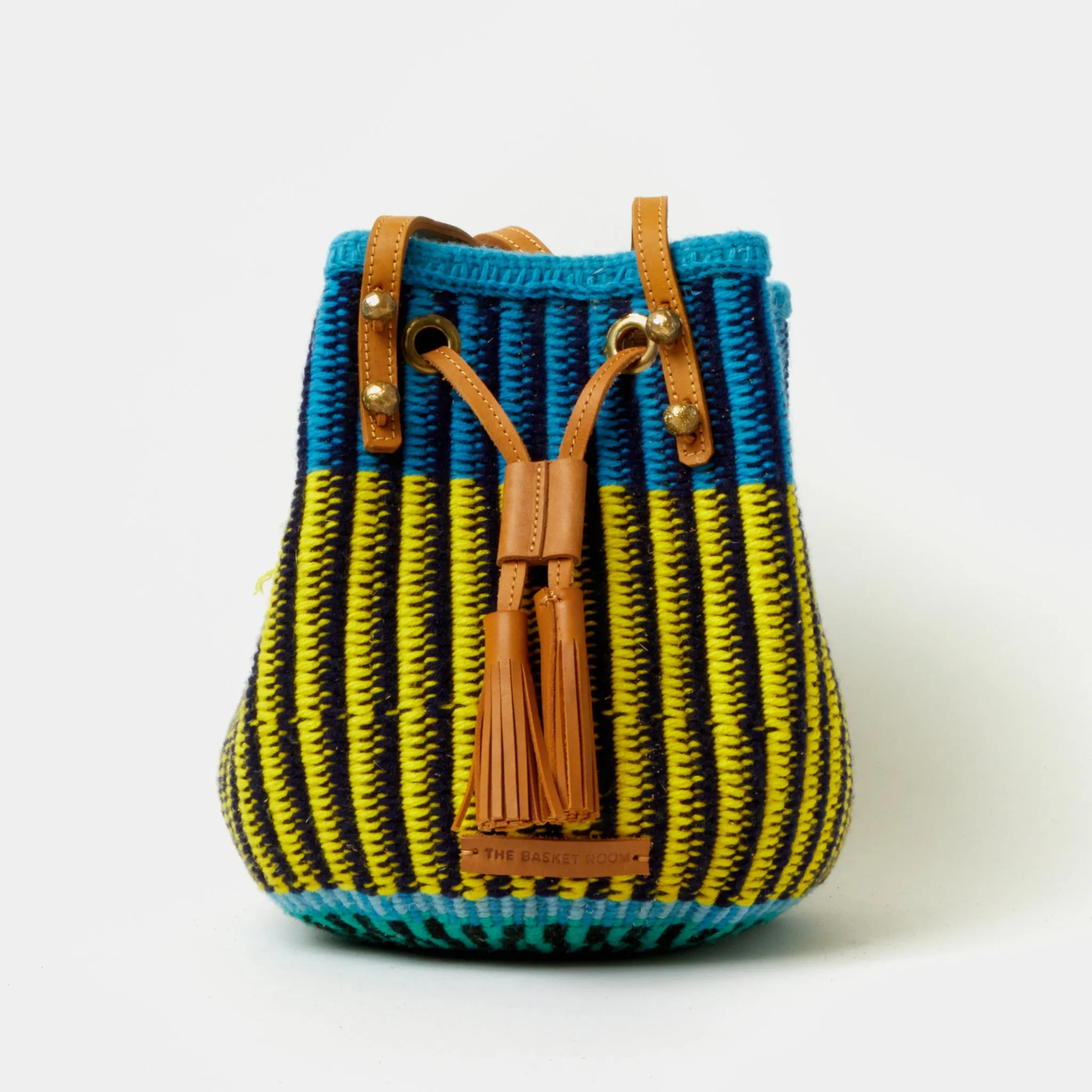 Handwoven Crossbody Bucket Bag