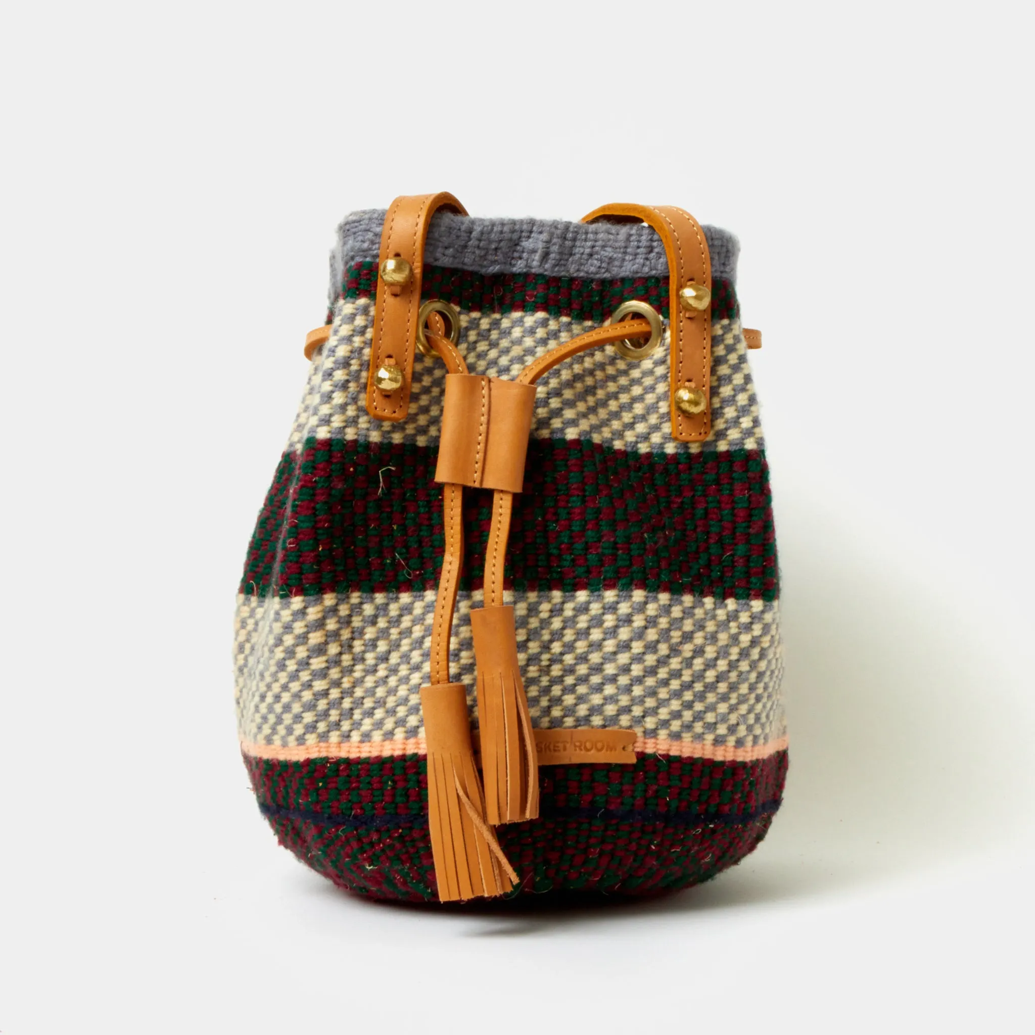 Handwoven Crossbody Bucket Bag