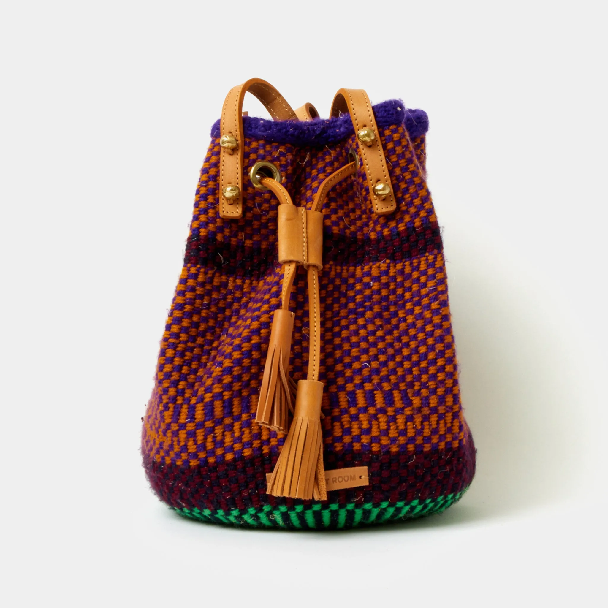 Handwoven Crossbody Bucket Bag