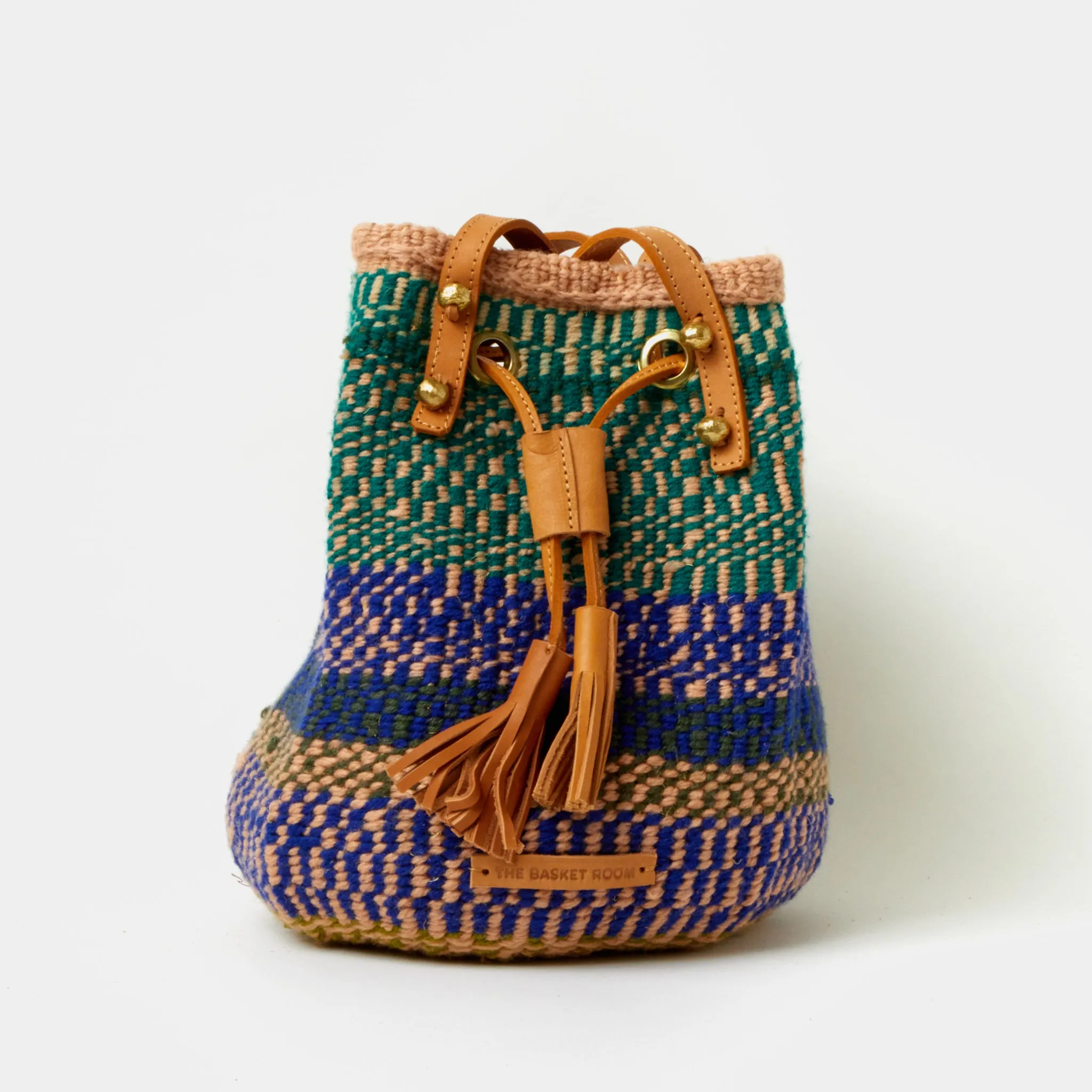 Handwoven Crossbody Bucket Bag