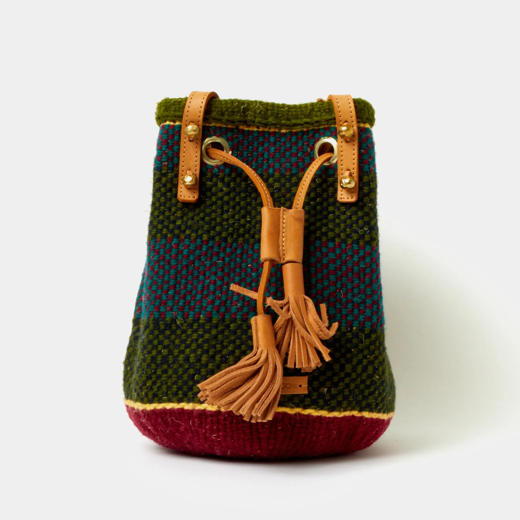 Handwoven Crossbody Bucket Bag