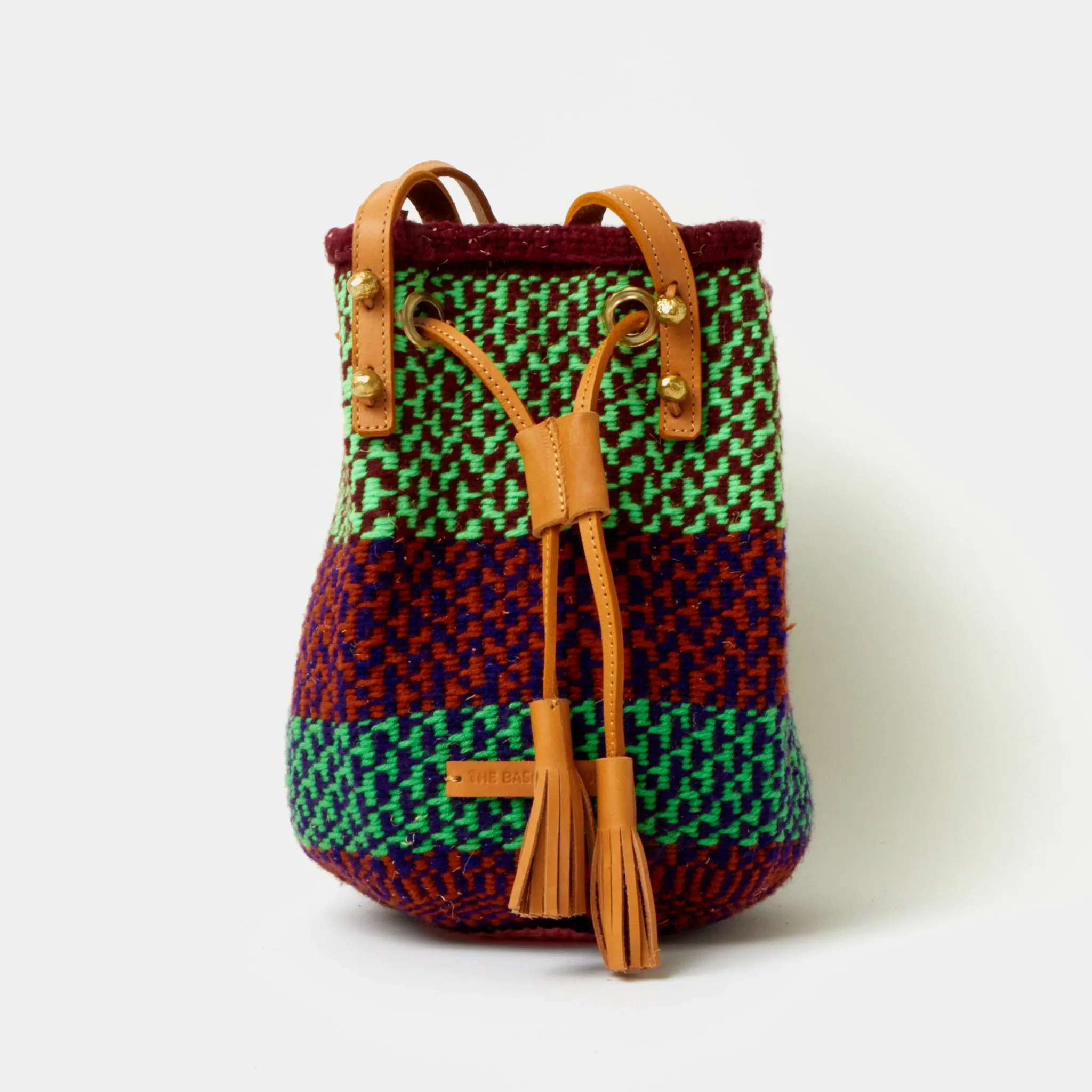 Handwoven Crossbody Bucket Bag