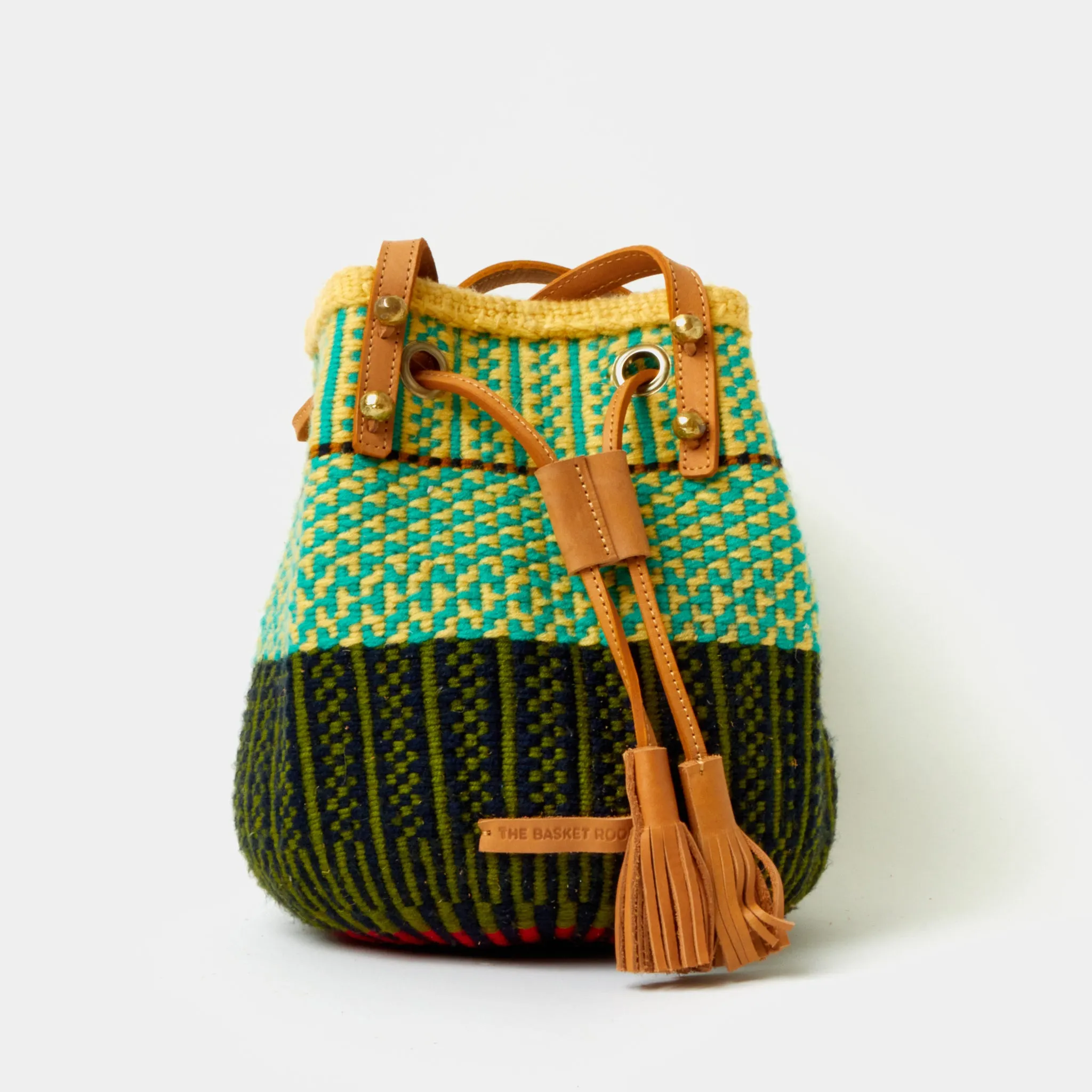 Handwoven Crossbody Bucket Bag