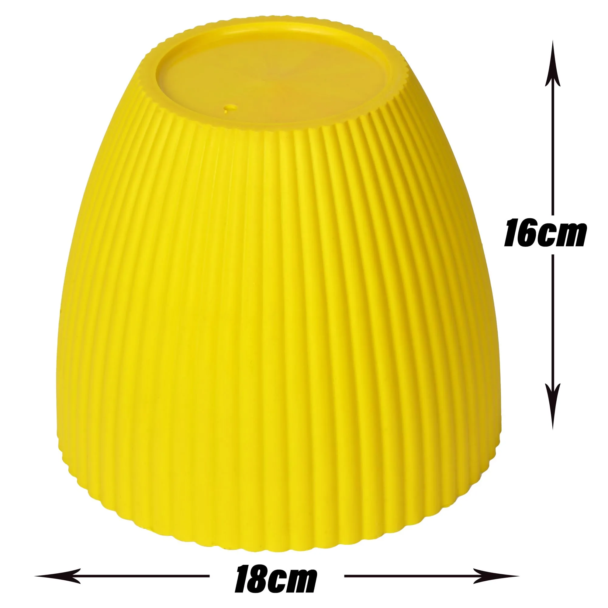 Heart Home Flower Pot | Flower Planter Pots for Indoor | Flower Pots for Outdoor | Pot for Garden & Balcony Flowering | Flower Plants Pot | Mega Flower Pot | 6 Inch | Yellow