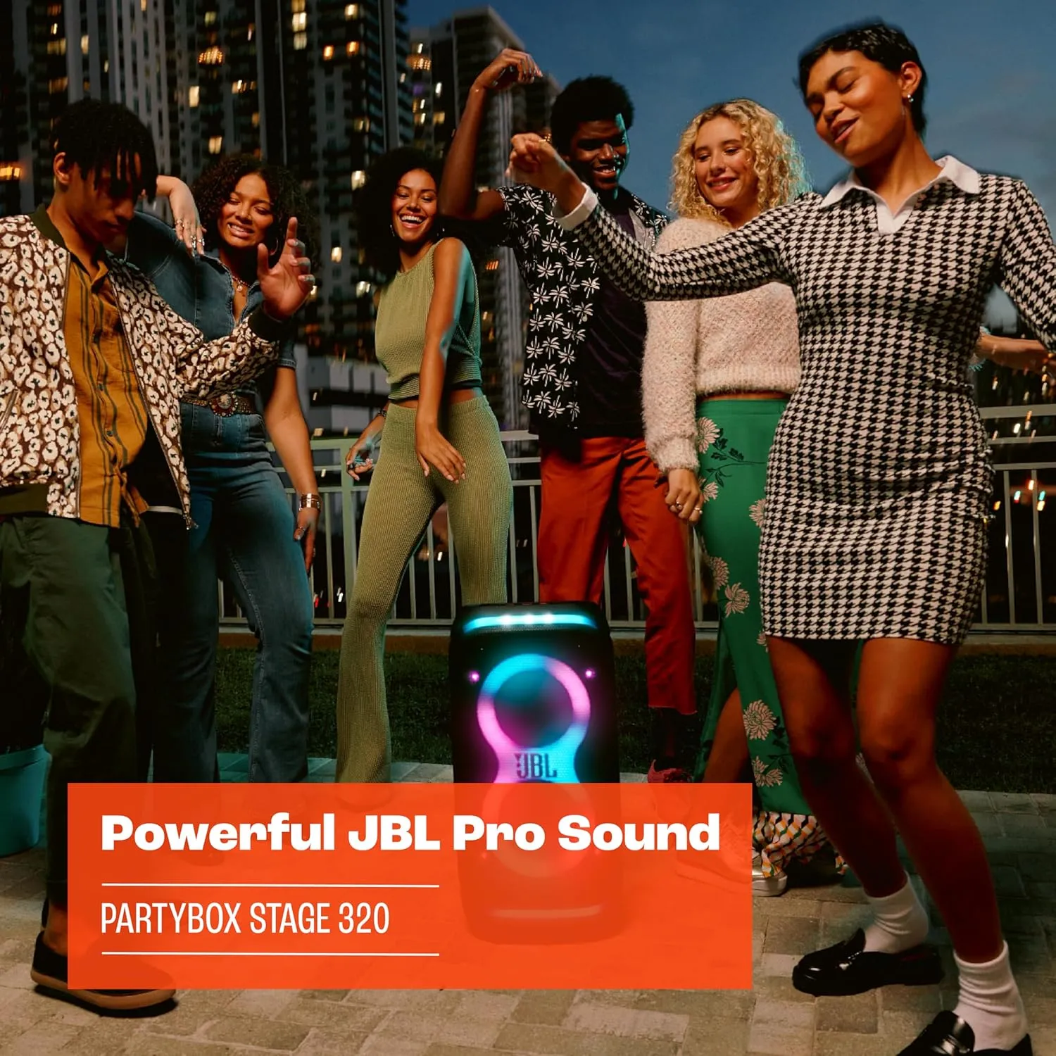 JBL PartyBox Stage 320 Portable Party Speaker (White)