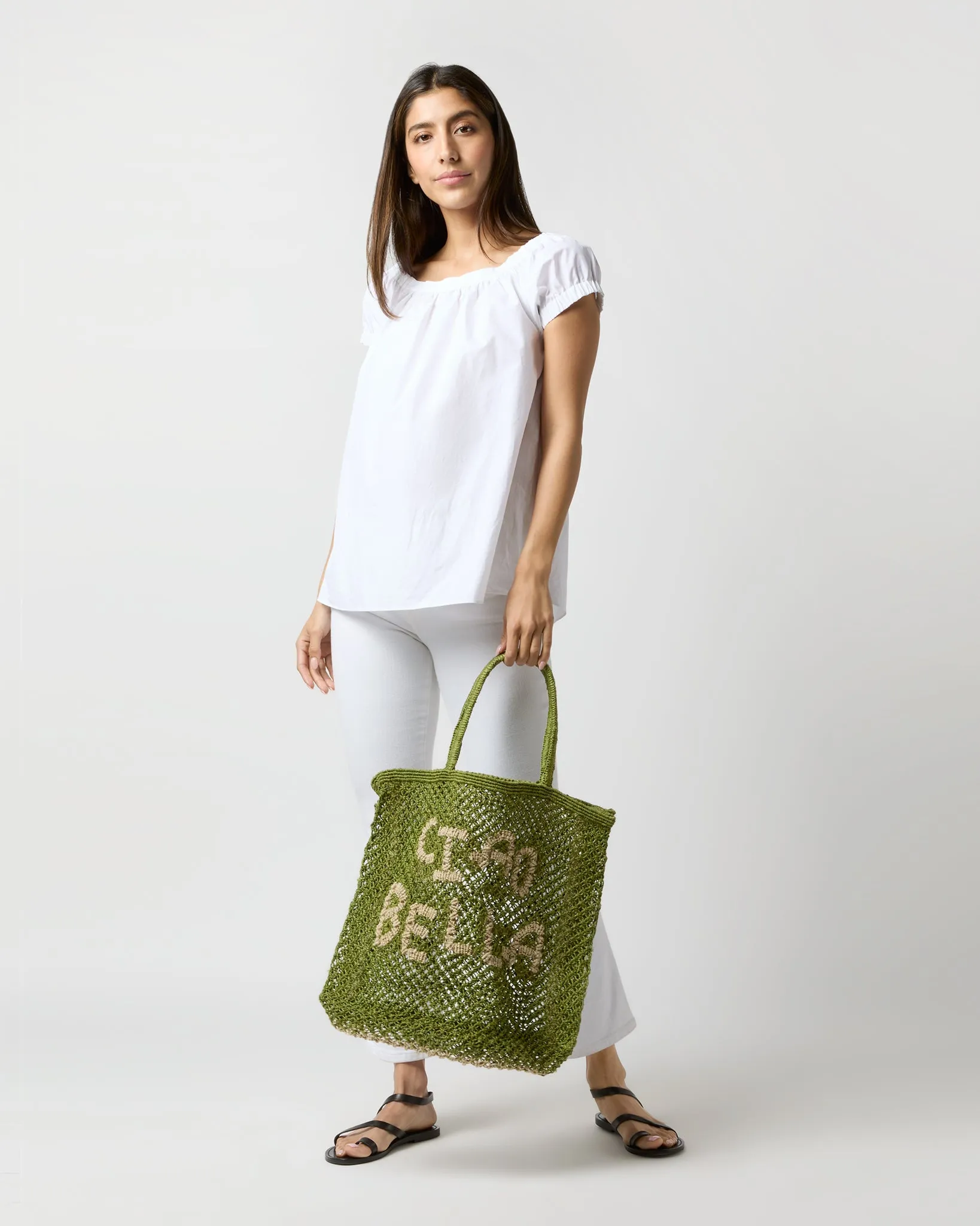 Large Ciao Bella Tote in Fern/Natural