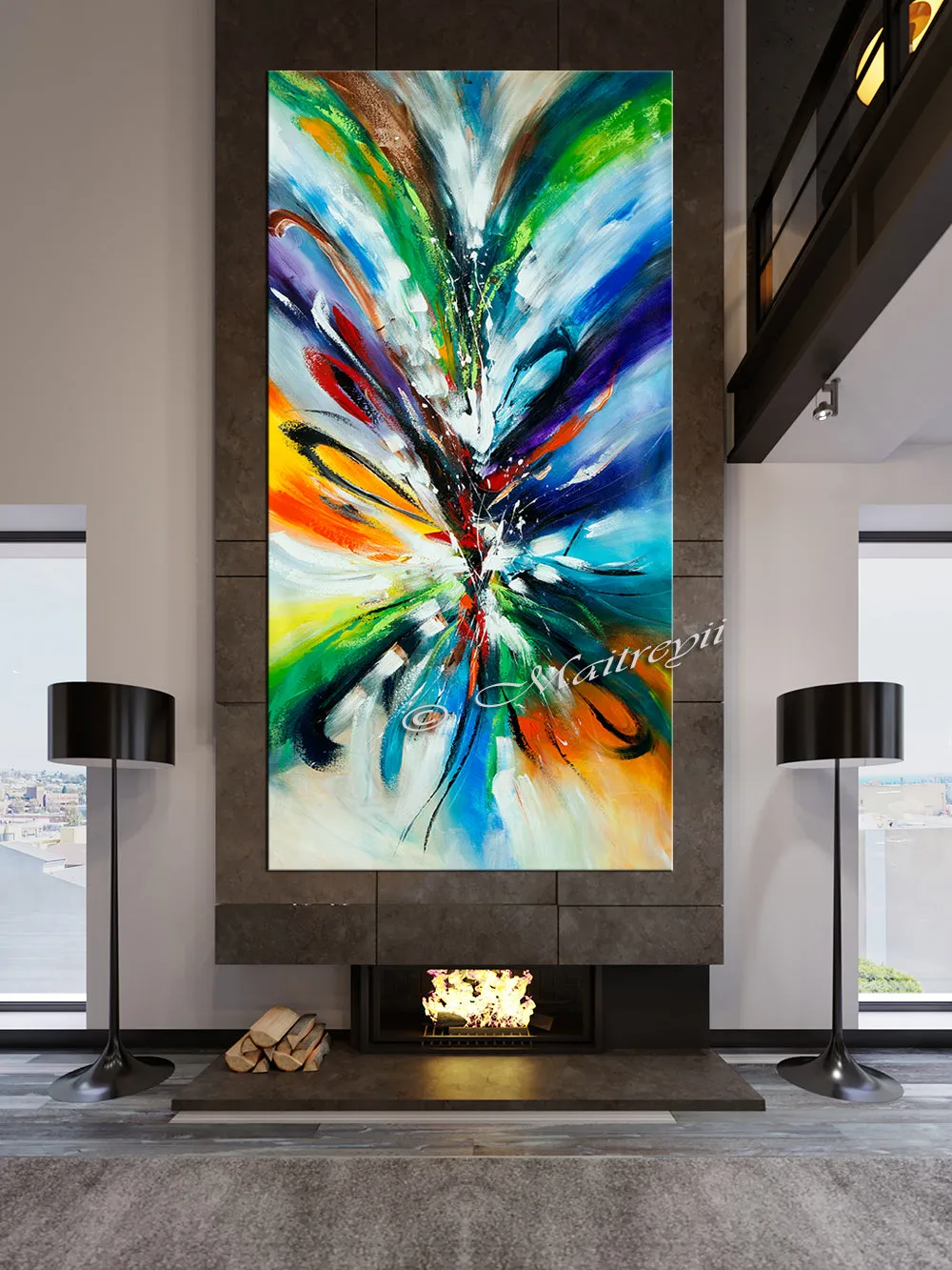 Large Modern Art Oil Painting on Canvas - Modern Wall Art Amazing Abstract 20