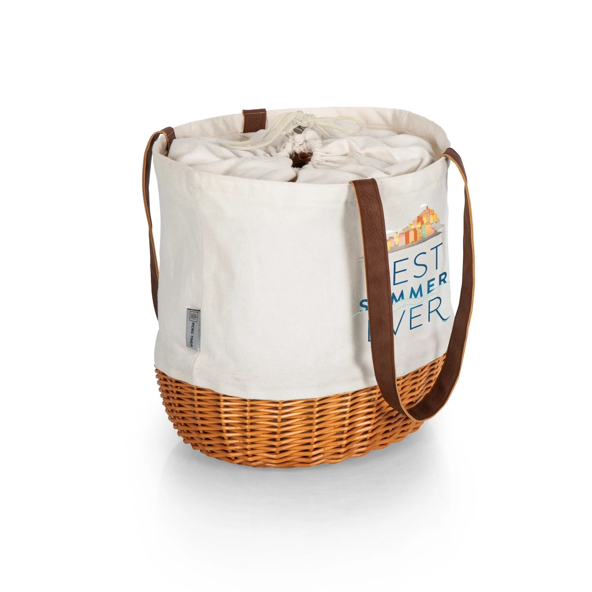 Luca - Coronado Canvas and Willow Basket Tote