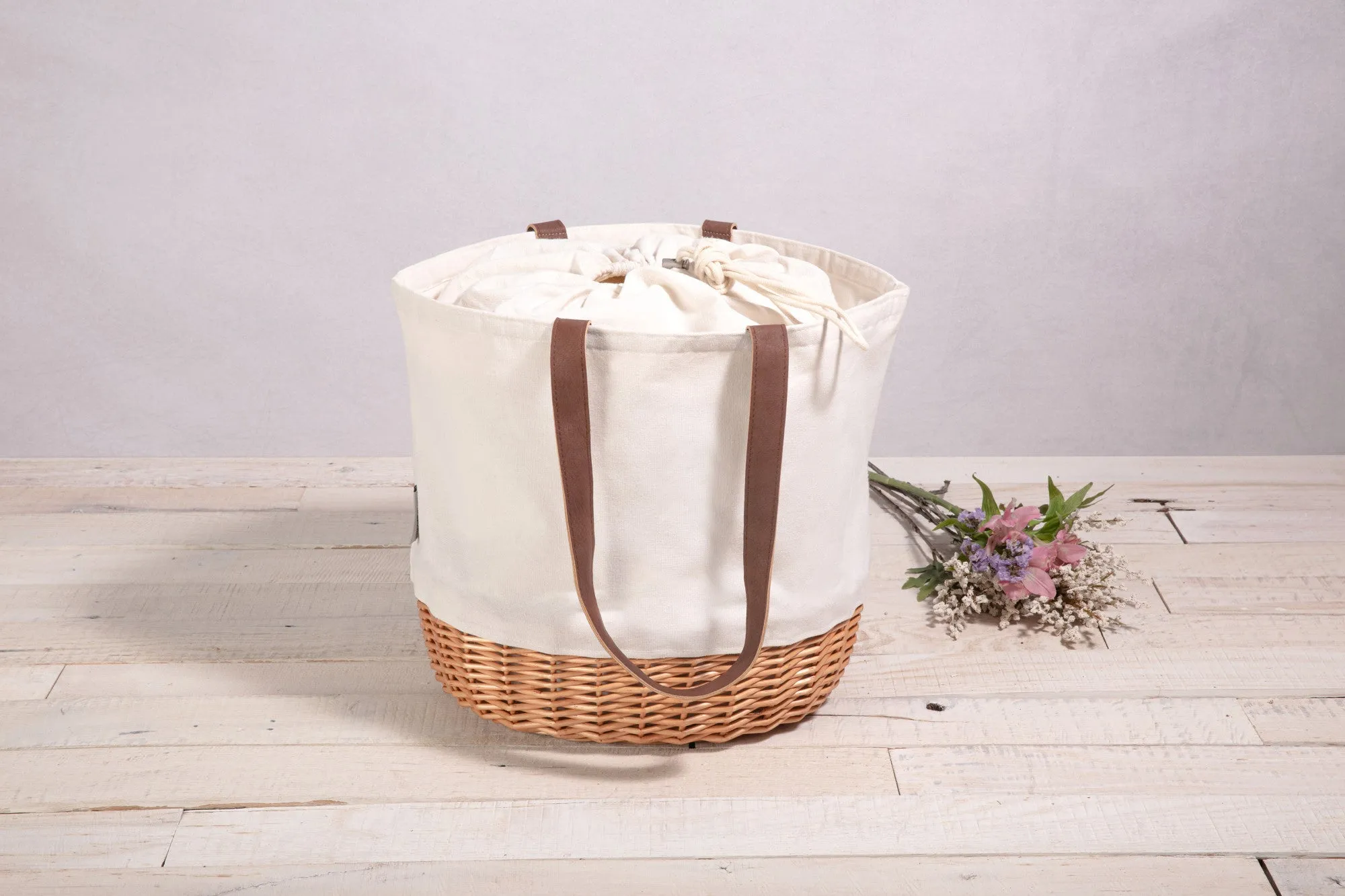 Luca - Coronado Canvas and Willow Basket Tote