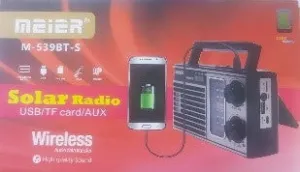 M-538Bt-S /Sht Solar Radio Usb/ Tf Card / Aux