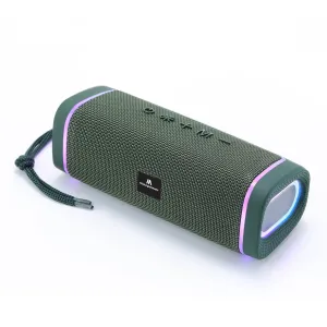 Max Power Water Resistant & Dust Proof Bluetooth Speaker W/ LED Lights - Green