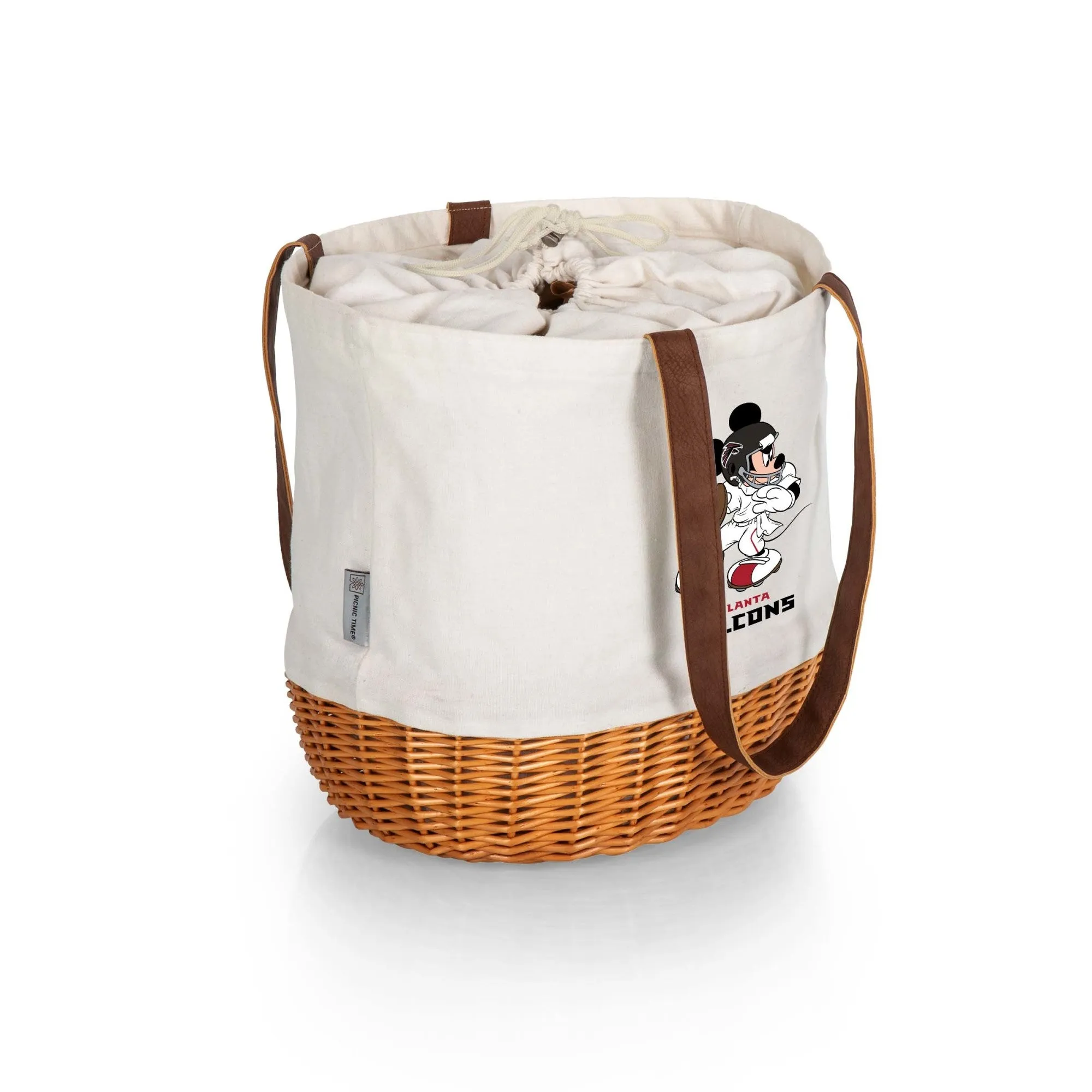 Mickey Mouse - Atlanta Falcons - Coronado Canvas and Willow Basket Tote