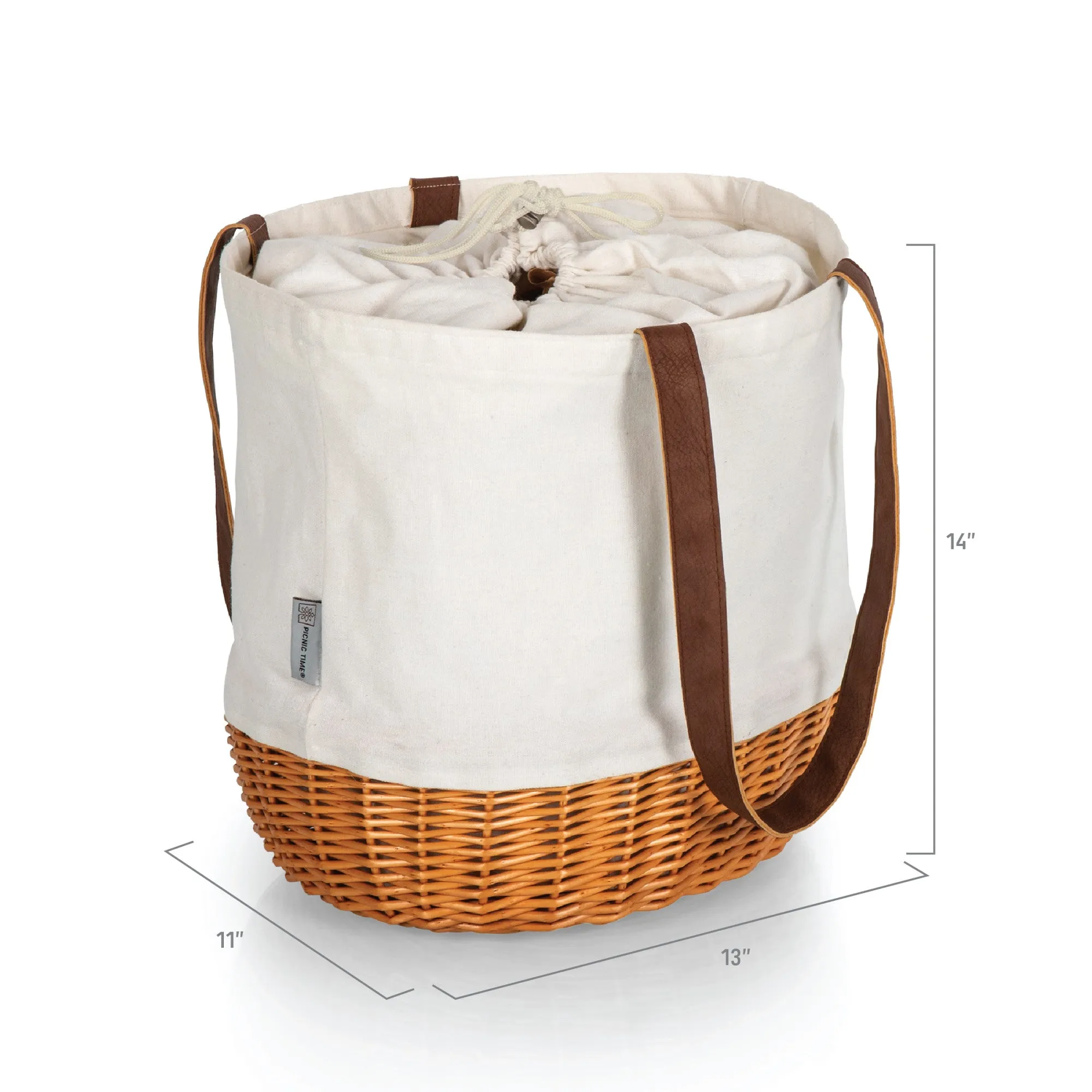 Mississippi State Bulldogs - Coronado Canvas and Willow Basket Tote