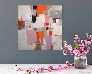 Modern Acrylic Artwork, Original Modern Paintings, Contemporary Canvas Art, Heavy Texture Canvas Art, Large Abstract Painting for Bedroom