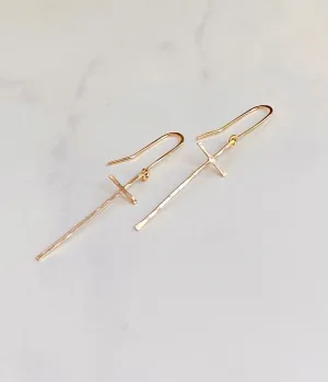 Modern Cross Earrings