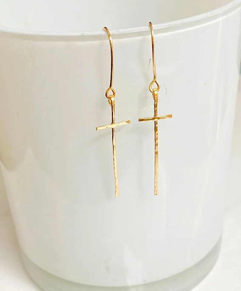 Modern Cross Earrings