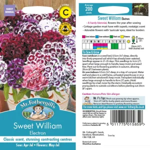 Mr Fothergill's Sweet William Electron Seeds