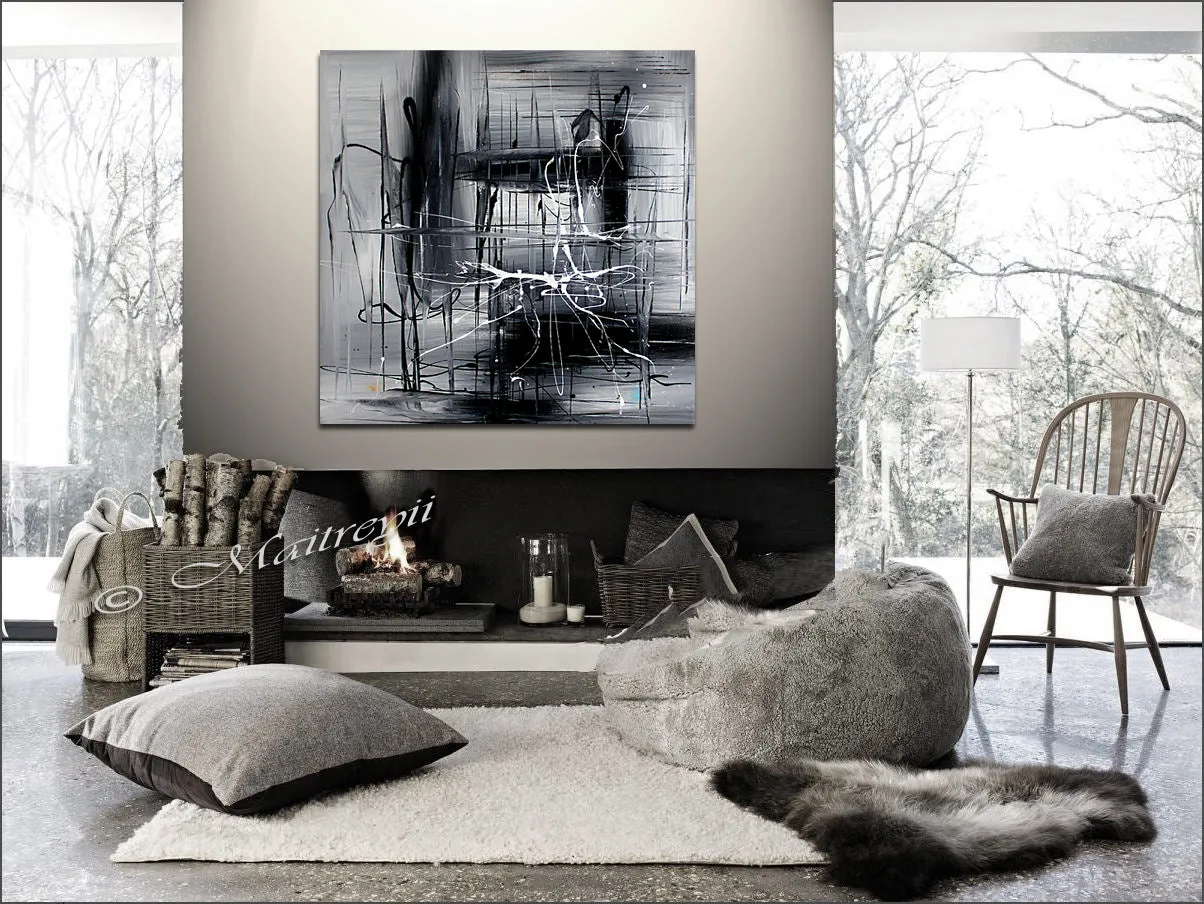 Original Abstract Art For Sale - Shades of Black