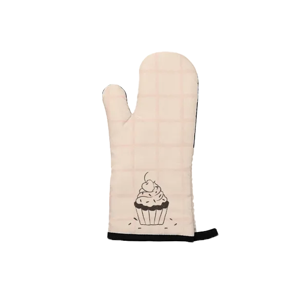 OVEN MITT WITH BLACK DETAIL FOR SUBLIMATION