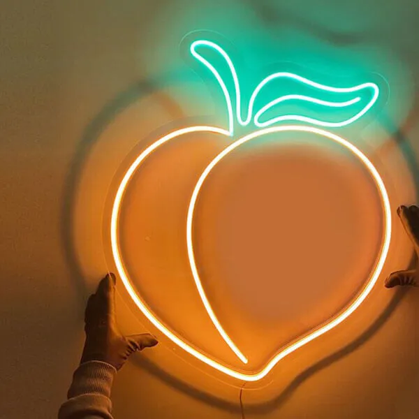 Peach LED Neon Light Sign