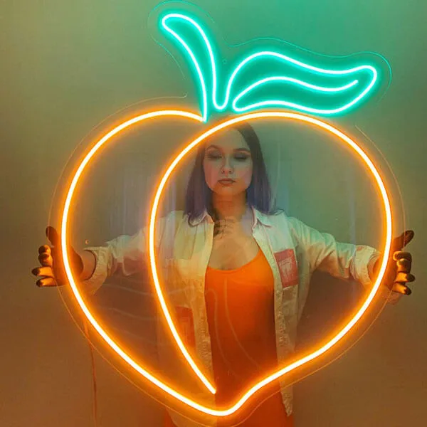 Peach LED Neon Light Sign