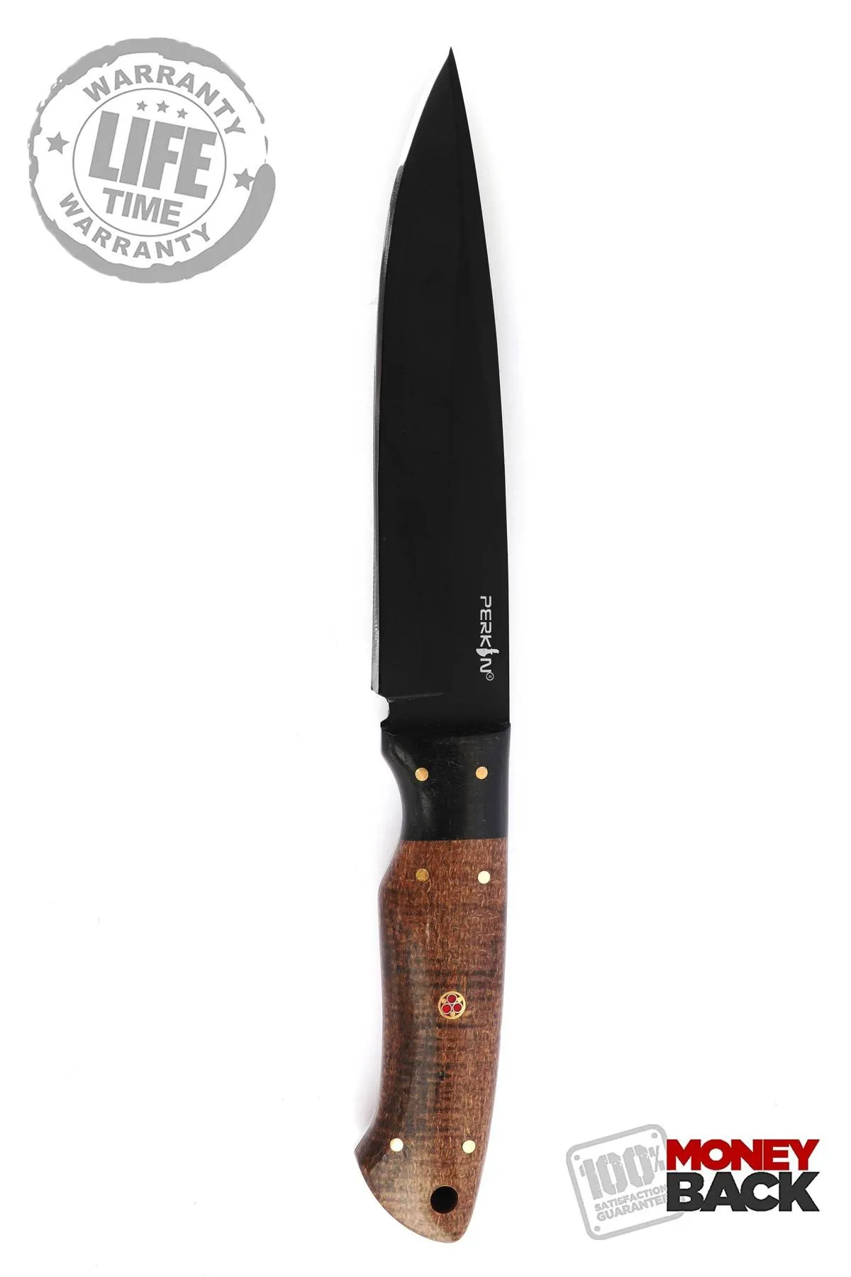 Perkin Hunting Knife With with Leather Sheath Full Tang Fixed Blade Hunting Knife - HUNTER76