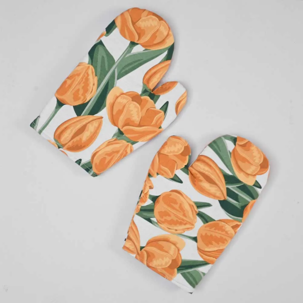 Quimper Cotton Heat Resistant Oven Gloves Pair