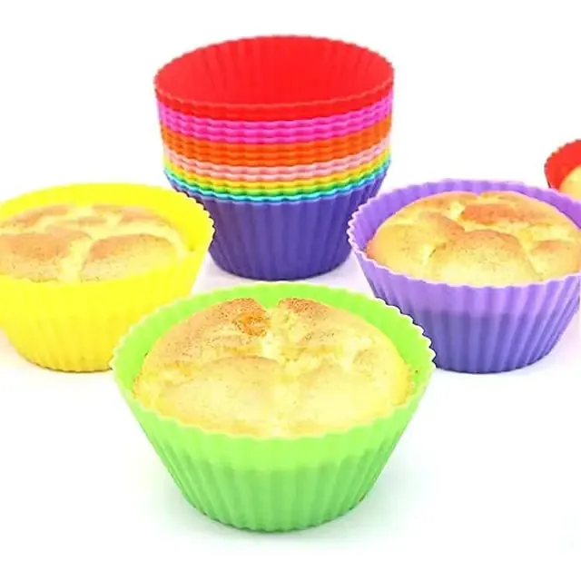 Reusable Silicone Baking Cups/ Nonstick Muffin Molds 12 Pcs