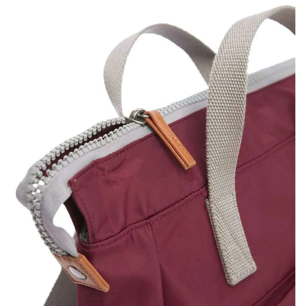 Roka Bantry B Small Sustainable Nylon Backpack - Plum Burgundy