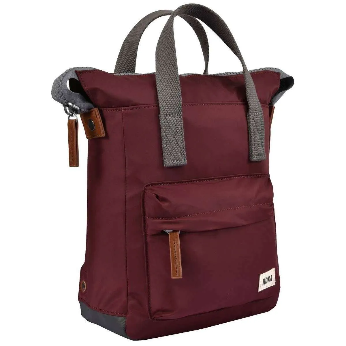 Roka Bantry B Small Sustainable Nylon Backpack - Port Red