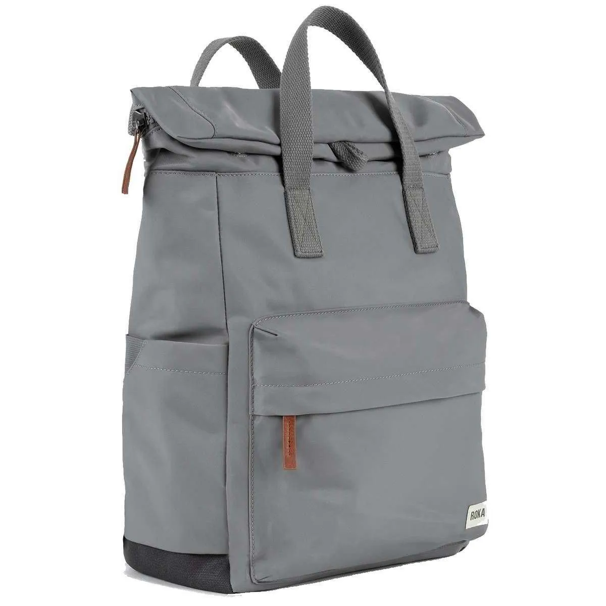 Roka Canfield B Medium Sustainable Nylon Backpack - Stormy Grey