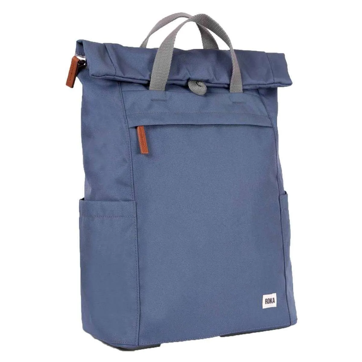 Roka Finchley A Large Sustainable Canvas Backpack - Airforce Blue